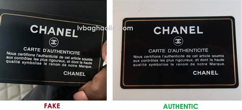 chanel authenticity card fake vs real|does chanel have authenticity card.